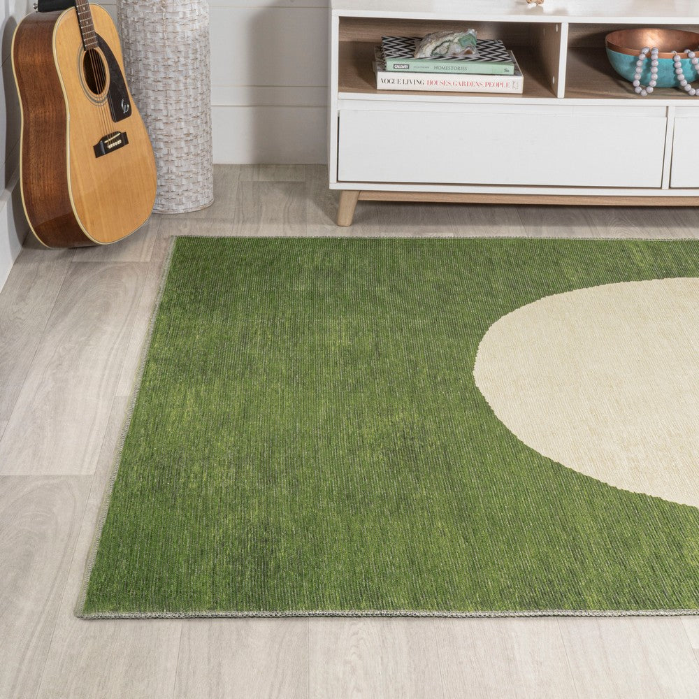 Miles Minimalist Geometric Dot Machine-washable Area Rug
