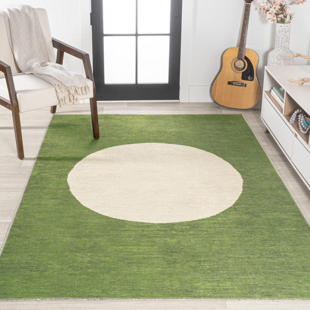 Miles Minimalist Geometric Dot Machine-washable Area Rug