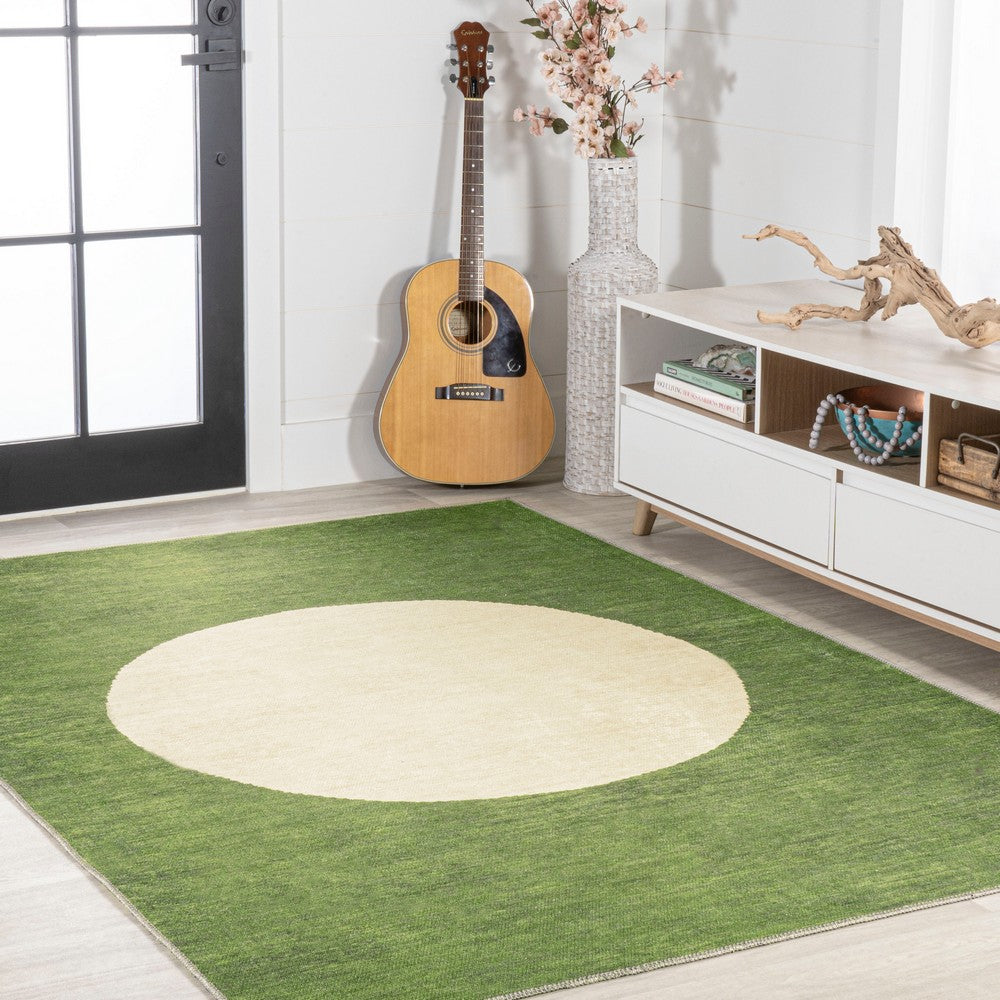 Miles Minimalist Geometric Dot Machine-washable Area Rug