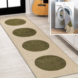 Miles Minimalist Geometric Dot Machine-washable Area Rug