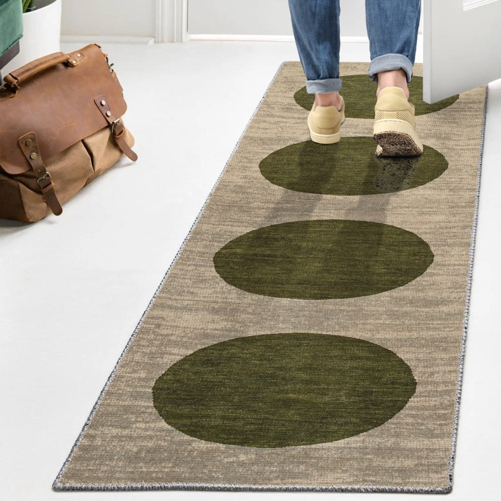 Miles Minimalist Geometric Dot Machine-washable Area Rug