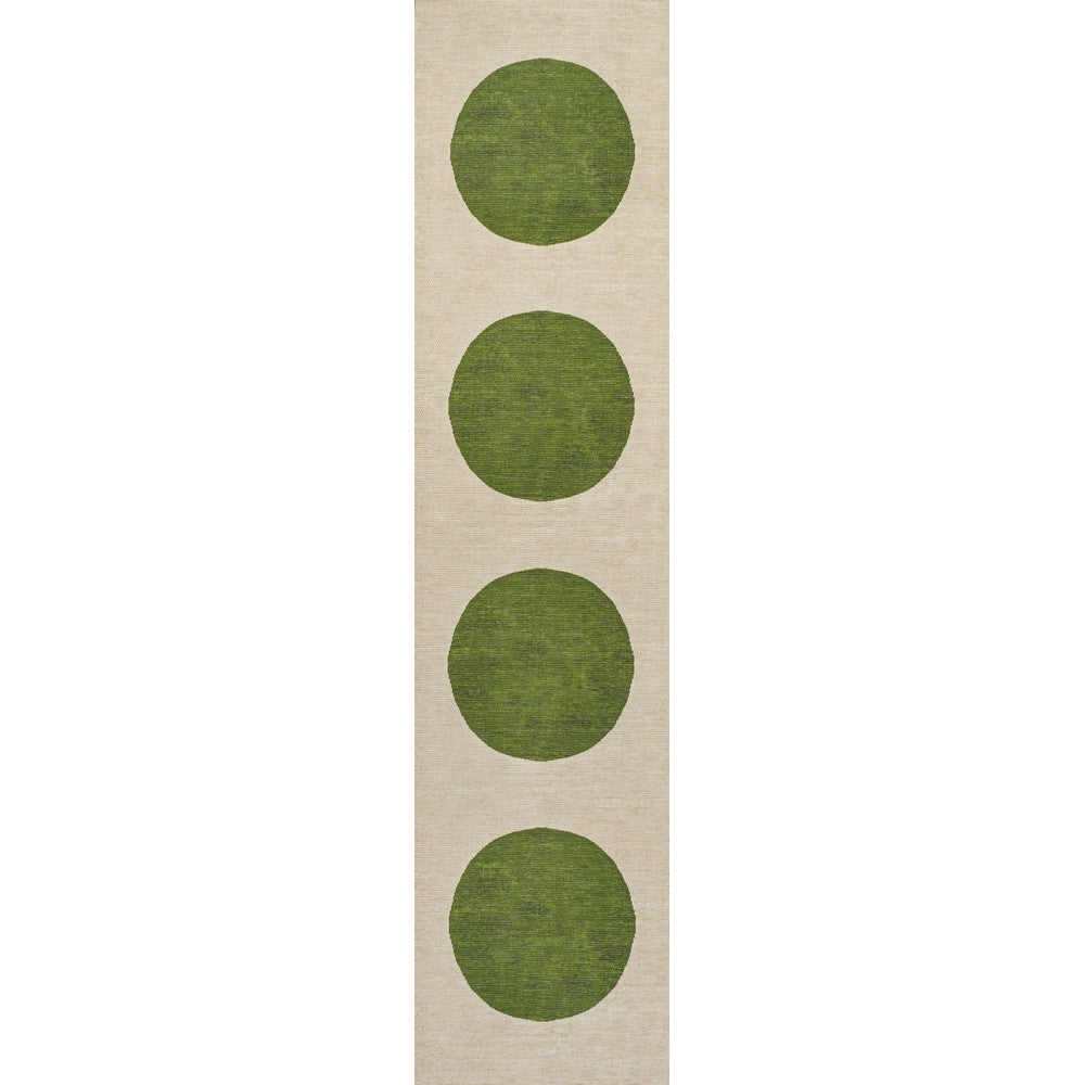 Miles Minimalist Geometric Dot Machine-washable Area Rug