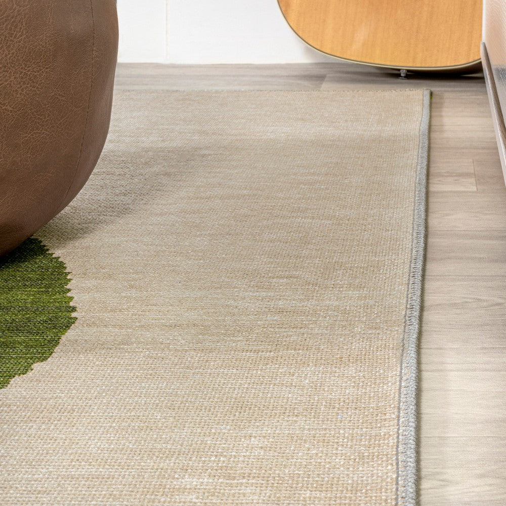 Miles Minimalist Geometric Dot Machine-washable Area Rug