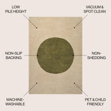 Miles Minimalist Geometric Dot Machine-washable Area Rug
