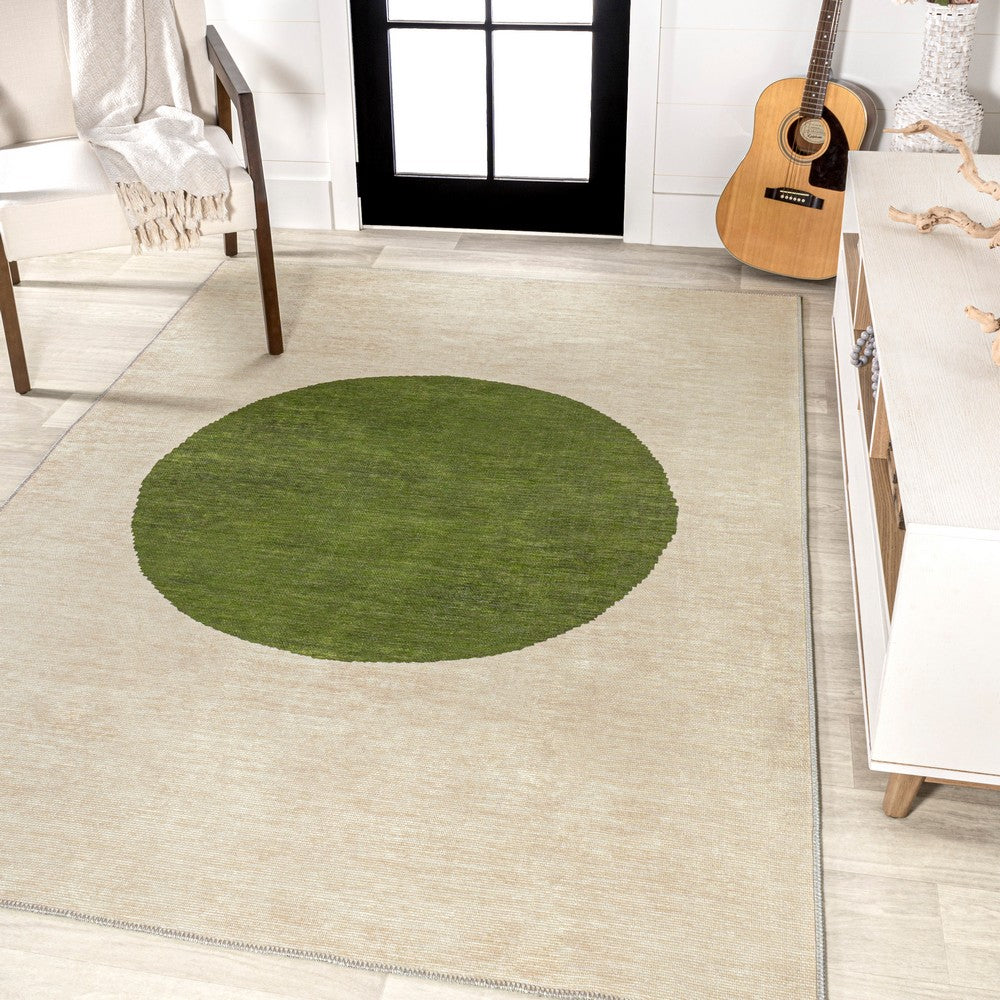 Miles Minimalist Geometric Dot Machine-washable Area Rug
