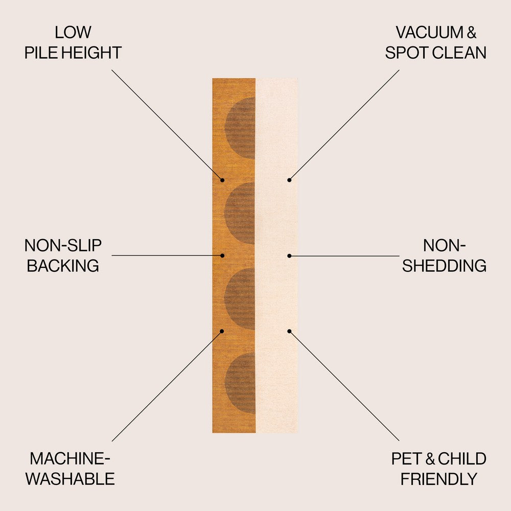 Marsh Minimalist Graphic Circle Machine-washable Area Rug