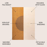 Marsh Minimalist Graphic Circle Machine-washable Area Rug