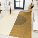Marsh Minimalist Graphic Circle Machine-washable Area Rug