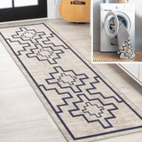 Townsend Minimalist Medallion Machine-washable Area Rug