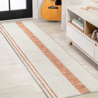 Parker Modern Distressed Stripe Machine-washable Area Rug