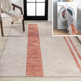 Parker Modern Distressed Stripe Machine-washable Area Rug