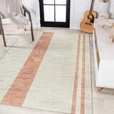 Parker Modern Distressed Stripe Machine-washable Area Rug