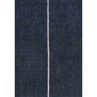 Curry Solid Centre Stripe Machine-washable Area Rug