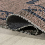 Mona Geometric Medallion Machine-washable Area Rug