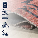 Mona Geometric Medallion Machine-washable Area Rug