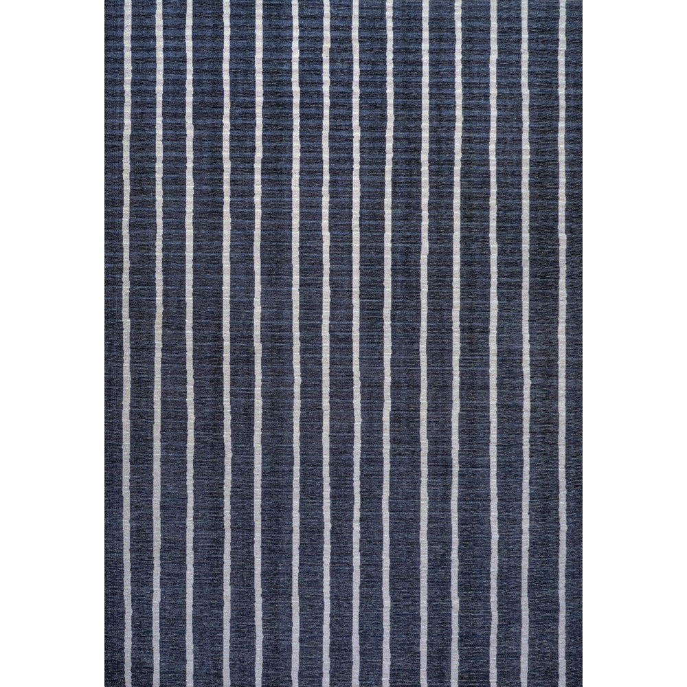 Belle Distressed Ticking Stripe Machine-washable Area Rug