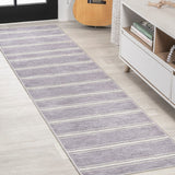 Sand Ticking Stripe Machine-washable Area Rug