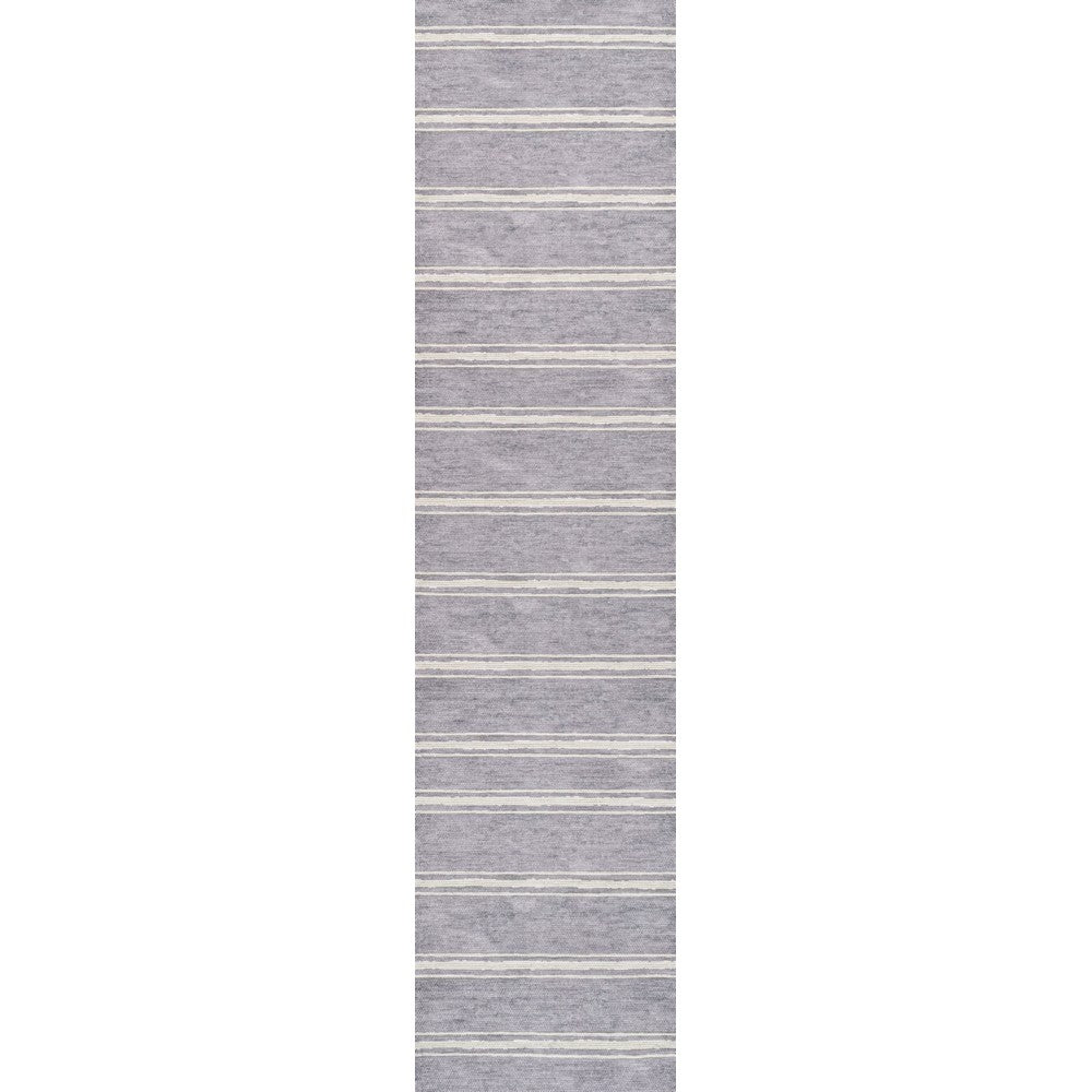 Sand Ticking Stripe Machine-washable Area Rug