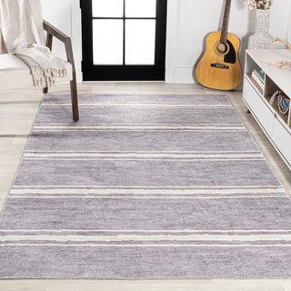 Sand Ticking Stripe Machine-washable Area Rug