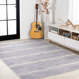 Sand Ticking Stripe Machine-washable Area Rug