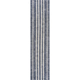 Curry Geometric Striped Machine-washable Area Rug