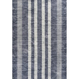 Curry Geometric Striped Machine-washable Area Rug