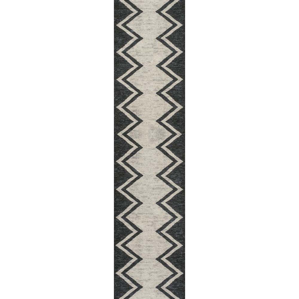 Robinson Modern Chevron Border Area Rug