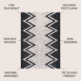 Robinson Modern Chevron Border Area Rug