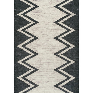 Robinson Modern Chevron Border Area Rug