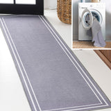 Khmer-Classic 2-stripe Border Washable Area Rug