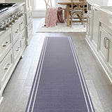 Khmer-Classic 2-stripe Border Washable Area Rug