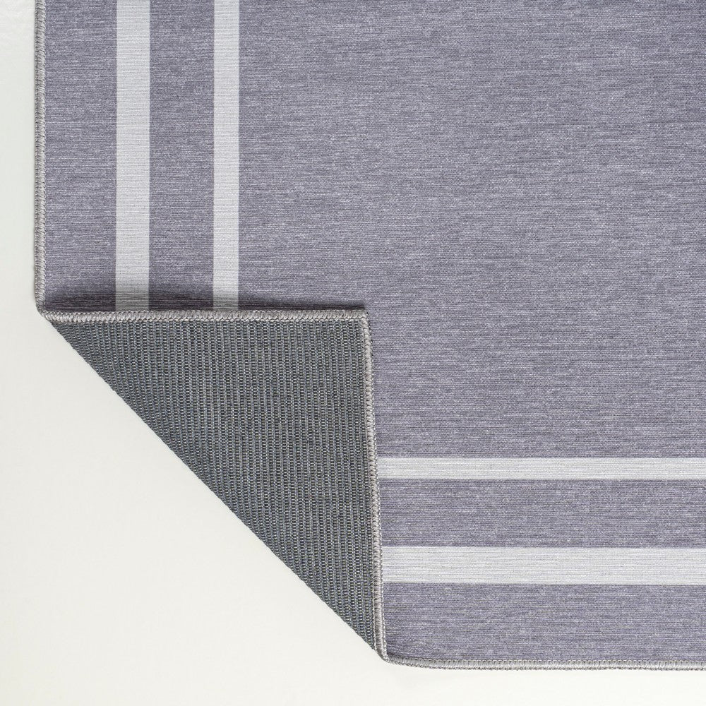 Khmer-Classic 2-stripe Border Washable Area Rug