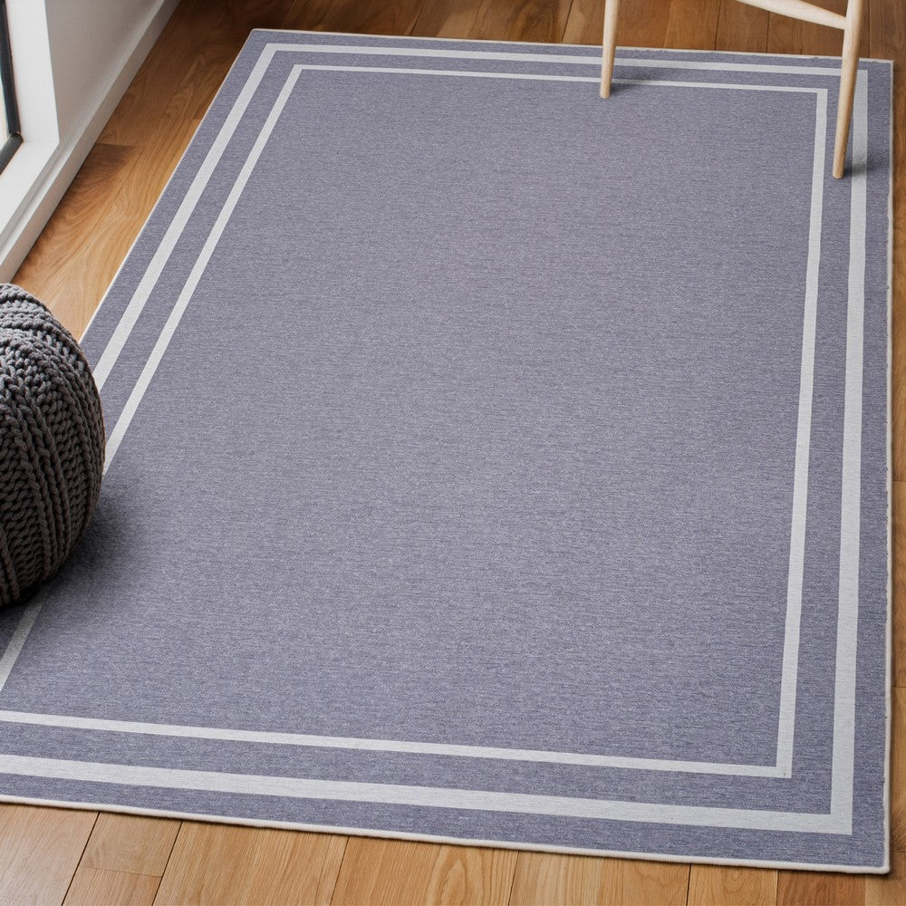 Khmer-Classic 2-stripe Border Washable Area Rug