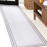 Khmer-Classic 2-stripe Border Washable Area Rug