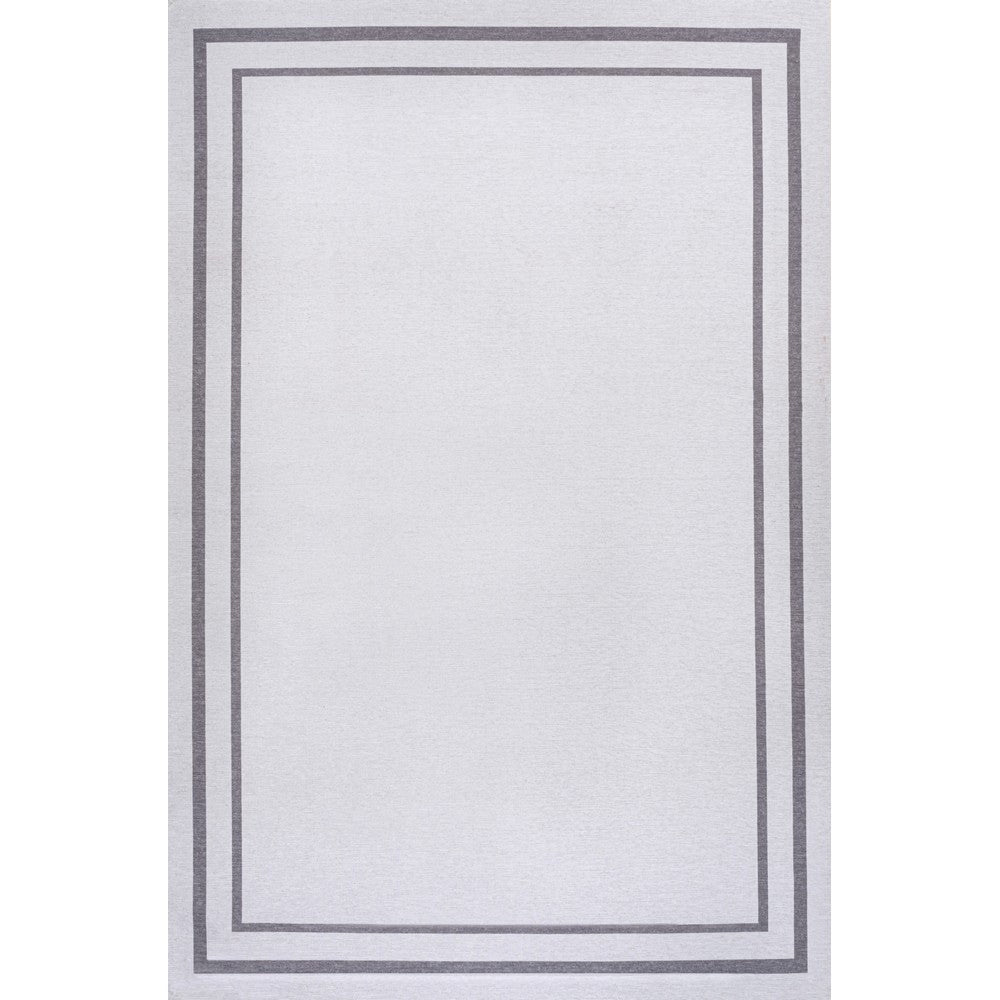 Khmer-Classic 2-stripe Border Washable Area Rug