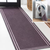 Khmer-Classic 2-stripe Border Washable Area Rug