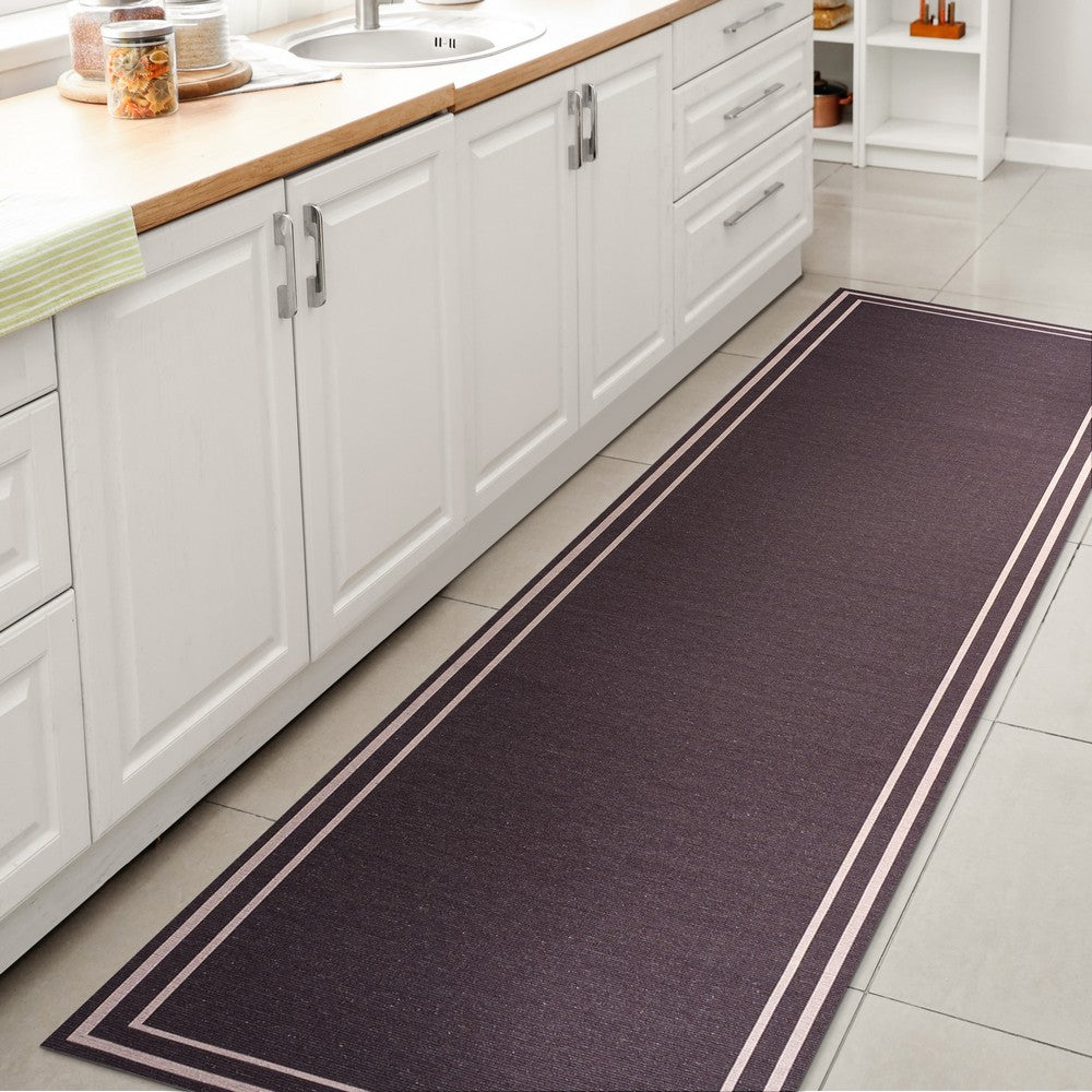 Khmer-Classic 2-stripe Border Washable Area Rug