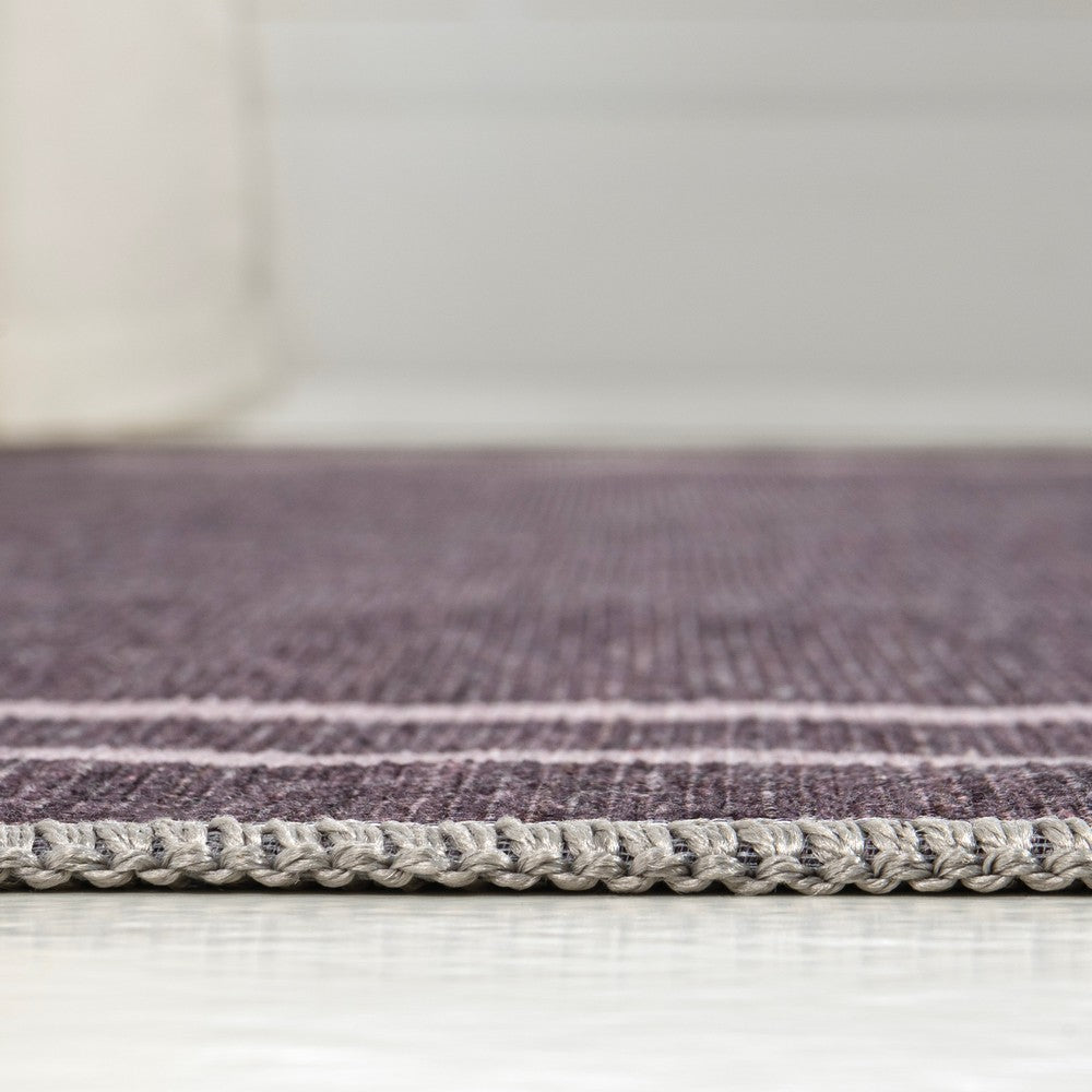Khmer-Classic 2-stripe Border Washable Area Rug
