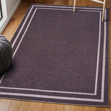 Khmer-Classic 2-stripe Border Washable Area Rug