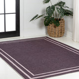 Khmer-Classic 2-stripe Border Washable Area Rug