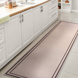 Khmer-Classic 2-stripe Border Washable Area Rug