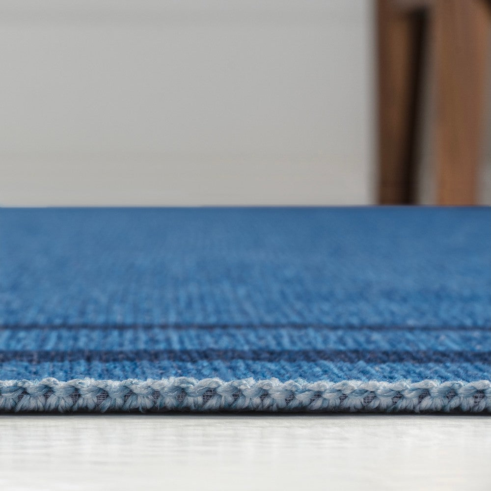 Khmer-Classic 2-stripe Border Washable Area Rug