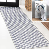 Royale Modern Cottage Checkerboard Washable Area Rug