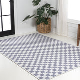 Royale Modern Cottage Checkerboard Washable Area Rug