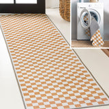 Royale Modern Cottage Checkerboard Washable Area Rug