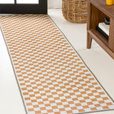 Royale Modern Cottage Checkerboard Washable Area Rug