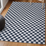 Royale Modern Cottage Checkerboard Washable Area Rug