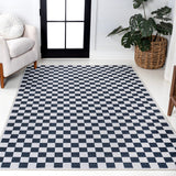 Royale Modern Cottage Checkerboard Washable Area Rug