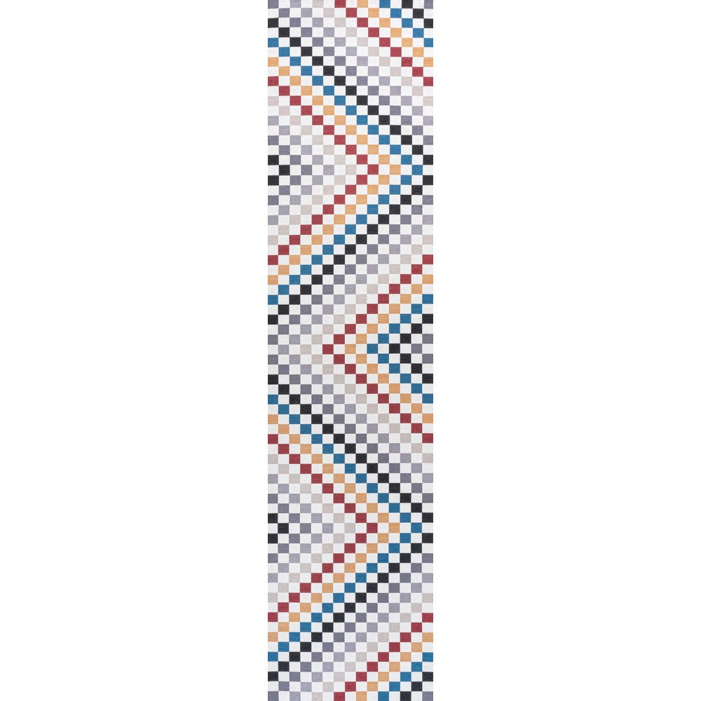 Royale Modern Cottage Checkerboard Washable Area Rug