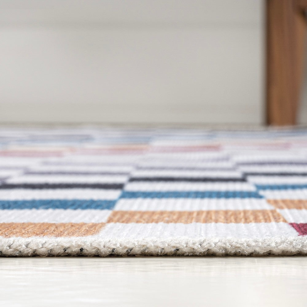 Royale Modern Cottage Checkerboard Washable Area Rug